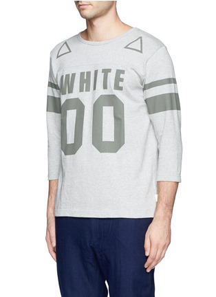 Front View - Click To Enlarge - WHITE MOUNTAINEERING - Text print baseball T-shirt