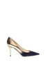 Main View - Click To Enlarge - JIMMY CHOO - 'Agnes' metallic leather suede degradé pumps