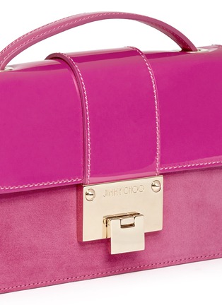 Detail View - Click To Enlarge - JIMMY CHOO - 'Rebel' patent suede crossbody bag