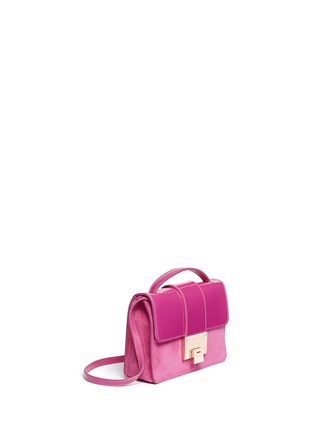 Front View - Click To Enlarge - JIMMY CHOO - 'Rebel' patent suede crossbody bag