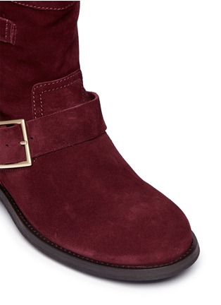Detail View - Click To Enlarge - JIMMY CHOO - Youth' suede buckle boots