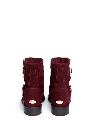 Back View - Click To Enlarge - JIMMY CHOO - Youth' suede buckle boots