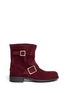 Main View - Click To Enlarge - JIMMY CHOO - Youth' suede buckle boots