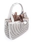 Detail View - Click To Enlarge - ALAÏA - Perforated leather bucket tote