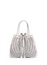 Back View - Click To Enlarge - ALAÏA - Perforated leather bucket tote