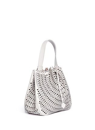 Figure View - Click To Enlarge - ALAÏA - Perforated leather bucket tote