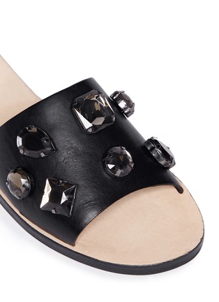 Detail View - Click To Enlarge - KATE SPADE - 'Avila' jewel leather sandals