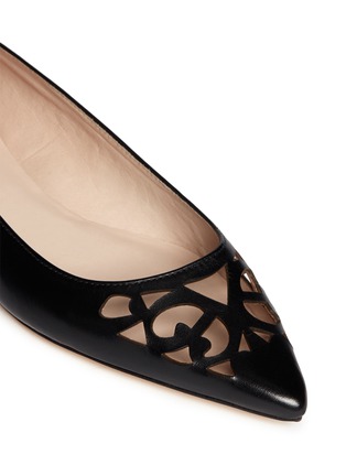 Detail View - Click To Enlarge - KATE SPADE - 'Gerona' perforated leather flats