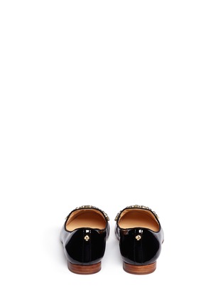 Back View - Click To Enlarge - KATE SPADE - 'Pilar' jewel patent leather slip-ons
