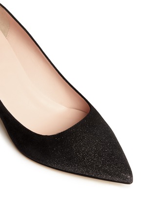 Detail View - Click To Enlarge - KATE SPADE - 'Melanie' glitter suede pumps