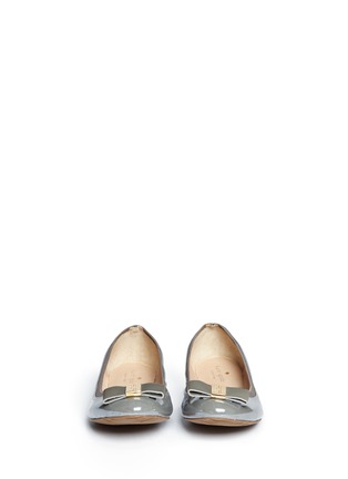 Figure View - Click To Enlarge - KATE SPADE - 'Tock' bow patent leather ballerina flats
