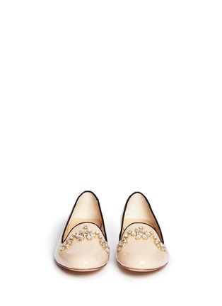 Figure View - Click To Enlarge - KATE SPADE - 'Pilar' jewel patent leather slip-ons