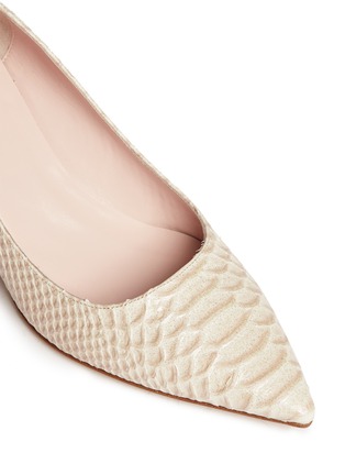 Detail View - Click To Enlarge - KATE SPADE - 'Melanie' snake embossed leather pumps