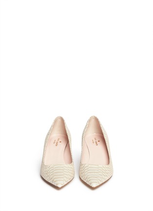 Figure View - Click To Enlarge - KATE SPADE - 'Melanie' snake embossed leather pumps