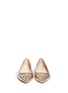 Figure View - Click To Enlarge - KATE SPADE - 'Gerona' perforated metallic leather flats