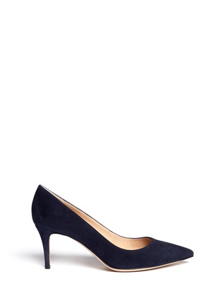 Main View - Click To Enlarge - GIANVITO ROSSI - Suede point toe pumps