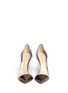 Figure View - Click To Enlarge - GIANVITO ROSSI - Clear PVC metallic leather pumps