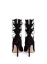 Back View - Click To Enlarge - GIANVITO ROSSI - Lace-up suede sandals