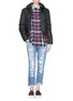 Figure View - Click To Enlarge - SANDRO - 'Malka' short puffer jacket