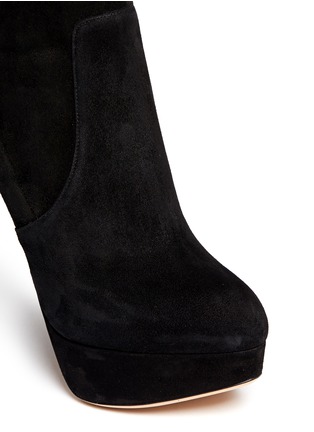 Detail View - Click To Enlarge - CHARLOTTE OLYMPIA - 'Thea' suede platform boots