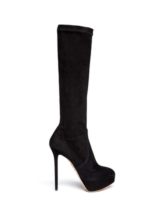 Main View - Click To Enlarge - CHARLOTTE OLYMPIA - 'Thea' suede platform boots