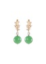 Main View - Click To Enlarge - SAMUEL KUNG - Diamond jade 18k gold earrings