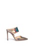 Main View - Click To Enlarge - GIANVITO ROSSI - Holographic leather stiletto mules