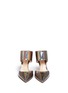 Figure View - Click To Enlarge - GIANVITO ROSSI - Holographic leather stiletto mules