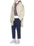 Figure View - Click To Enlarge - OAMC - Windowpane check wool-cotton cropped drift pants