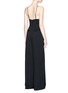 Back View - Click To Enlarge - T BY ALEXANDER WANG - Chain trim halterneck crepe jumpsuit