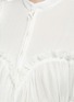 Detail View - Click To Enlarge - ALEXANDER MCQUEEN - Ruffled puff shoulder voile top