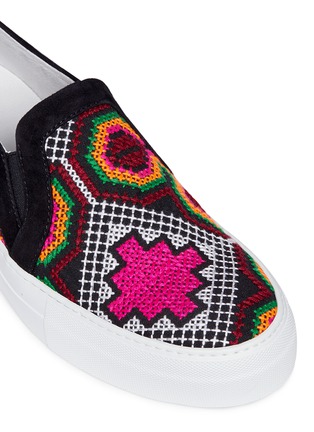Detail View - Click To Enlarge - JOSHUA SANDERS - 'Namibia' tribal embroidered slip-on sneakers