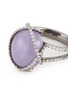 Detail View - Click To Enlarge - SAMUEL KUNG - Diamond jade 18k white gold ring
