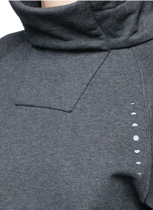 Detail View - Click To Enlarge - PARTICLE FEVER - Reflective lace-up cotton sweatshirt