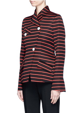 Front View - Click To Enlarge - PROENZA SCHOULER - Striped jacquard double-breasted blazer