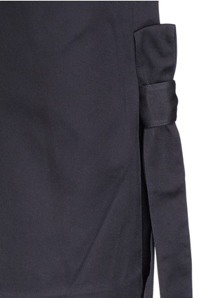 Detail View - Click To Enlarge - SHUSHU/TONG - Bow sash cotton twill culottes
