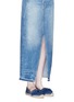 Figure View - Click To Enlarge - TORY BURCH - 'Shaw' tiered fringe denim espadrilles