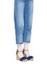 Figure View - Click To Enlarge - TORY BURCH - 'Shaw' fringe denim espadrille wedges