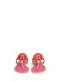 Front View - Click To Enlarge - TORY BURCH - 'Miller' fringed logo leather thong sandals