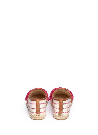 Back View - Click To Enlarge - TORY BURCH - 'Shaw' towelling fringe stripe tweed espadrilles