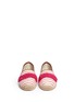 Front View - Click To Enlarge - TORY BURCH - 'Shaw' towelling fringe stripe tweed espadrilles