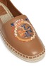 Detail View - Click To Enlarge - TORY BURCH - 'Daley' ethnic logo stitched leather espadrilles