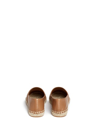 Back View - Click To Enlarge - TORY BURCH - 'Daley' ethnic logo stitched leather espadrilles