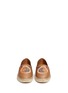 Front View - Click To Enlarge - TORY BURCH - 'Daley' ethnic logo stitched leather espadrilles