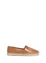 Main View - Click To Enlarge - TORY BURCH - 'Daley' ethnic logo stitched leather espadrilles