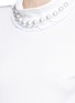Detail View - Click To Enlarge - MUVEIL - Faux pearl necklace T-shirt