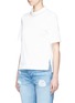 Front View - Click To Enlarge - MUVEIL - Faux pearl necklace T-shirt