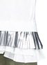 Detail View - Click To Enlarge - MUVEIL - Colourblock pleated hem T-shirt