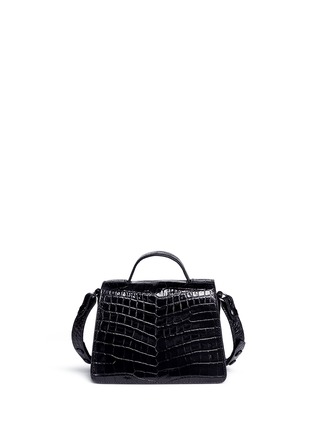 Detail View - Click To Enlarge - ELIZABETH AND JAMES - 'Eloise' mini croc embossed leather satchel