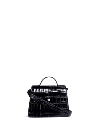 Main View - Click To Enlarge - ELIZABETH AND JAMES - 'Eloise' mini croc embossed leather satchel